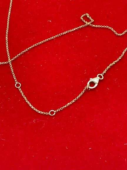 BRAND NEW 14K YELLOW GOLD CHAIN WITH DIAMOND PENDANT