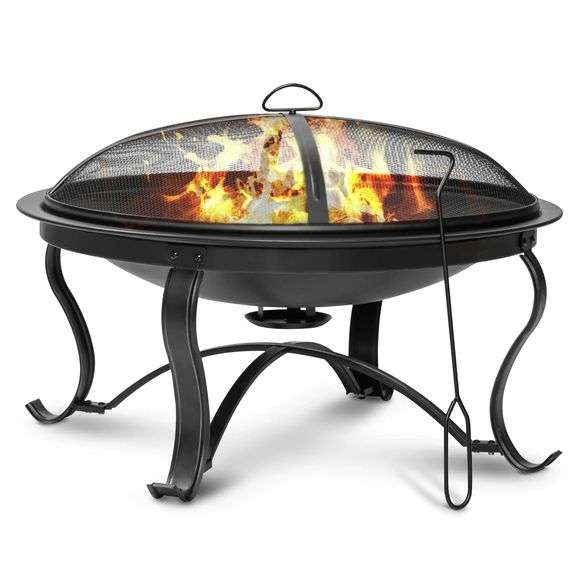 29-Inch Outdoor Fire Pit - Steel Bowl