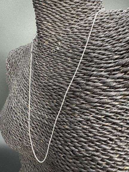 10k White Gold Solid Cable Chain Round Rolo Link 0.9mm Necklace 20"