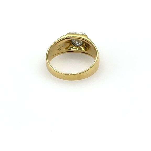 Men's 18K White and Yellow Gold Ring
