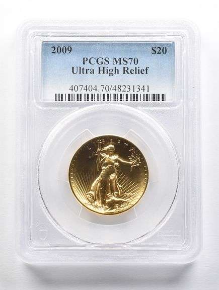 MS70 2009 $20 Ultra High Relief Gold Double Eagle 1 Oz Gold PCGS