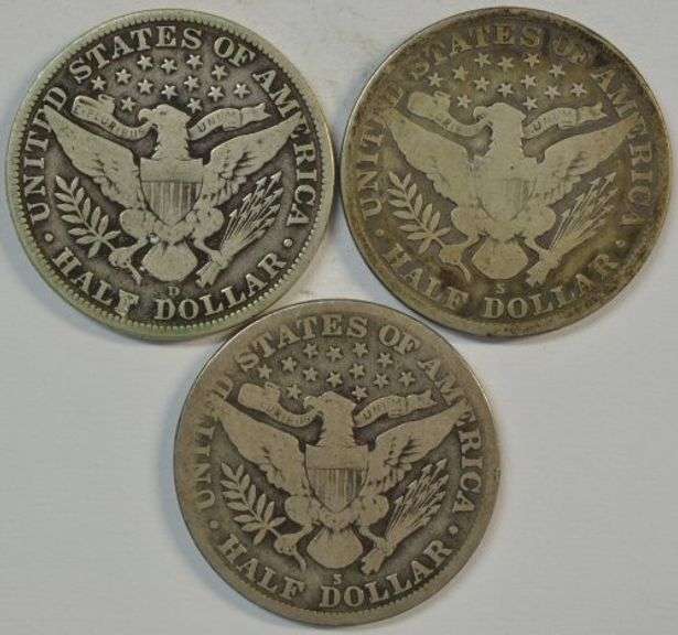 Scarcer 1914-S, 1915-D, & 1915-S Barber Half Dollars in VG