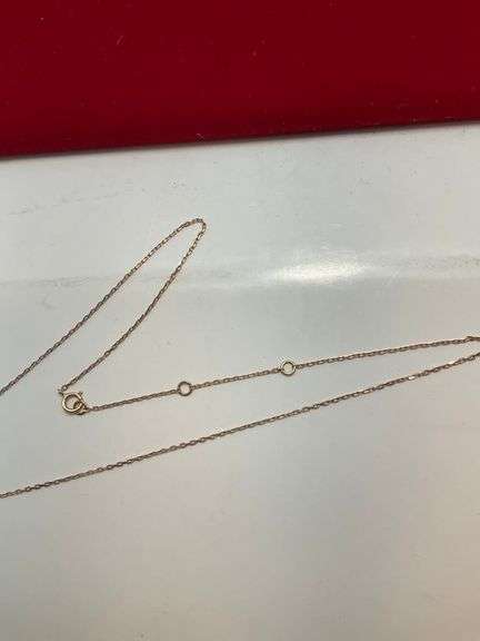 BRAND NEW 14K ROSE GOLD AND DIAMOND CHAIN WITH PENDANT