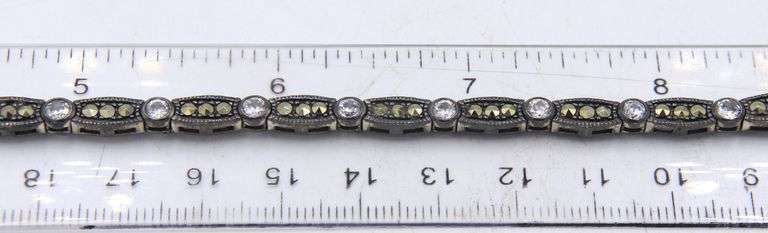 Lot of 2 vintage 925 sterling silver bracelets