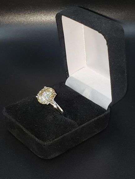 Huge 5 Ct Sparkling Titanium VVs1 Lab Simulated Diamond Ring