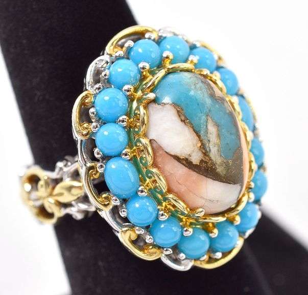 Sterling Silver Multi-Gemstone Ring