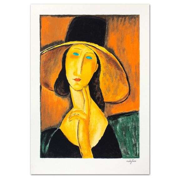 Protrait Of A Woman With Hat by Amedeo Modigliani