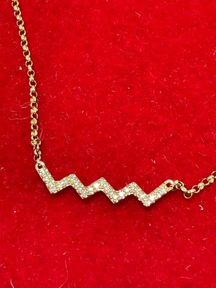 BRAND NEW 14K YELLOW GOLD DIAMOND NECKLACE