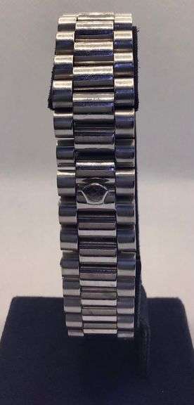 ICY 14K WHITE GOLD CLASSIC DAYTONA LINK DIAMOND BRACELET