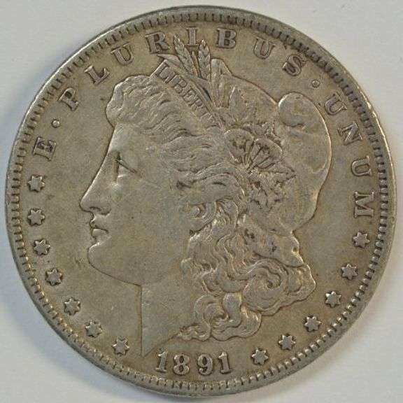 Super Choice 1891-CC Morgan Silver Dollar in XF45. Key date