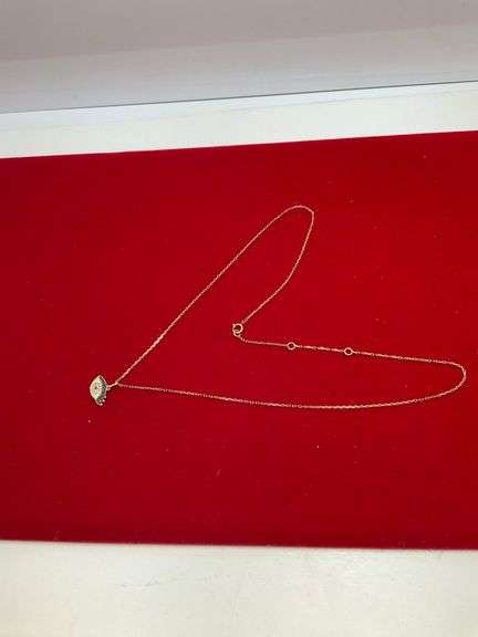 BRAND NEW 14K ROSE GOLD AND DIAMOND CHAIN WITH PENDANT