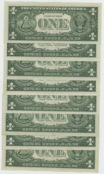 8 Choice CU Series of 1957 STAR Silver Certificate notes