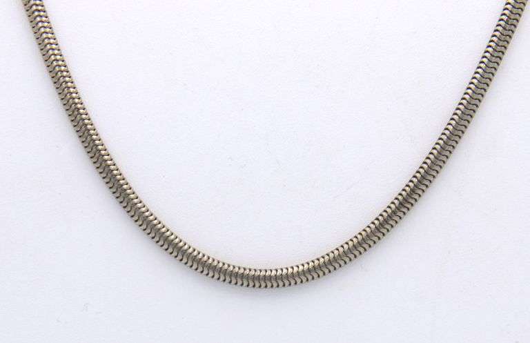Italian 925 sterling silver mesh chain necklace