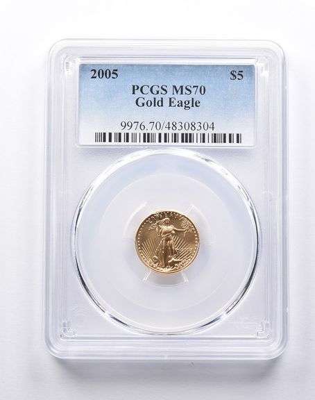 MS70 2005 $5 American Gold Eagle 1/10 Oz Gold PCGS