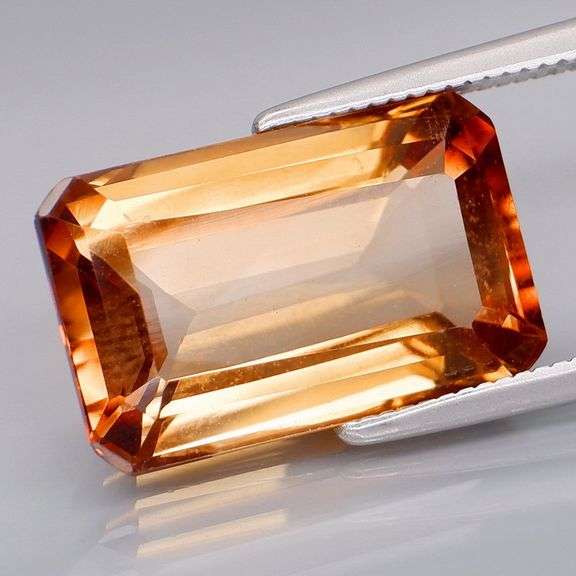 Lavish 8.67ct emerald cut Imperial Topaz