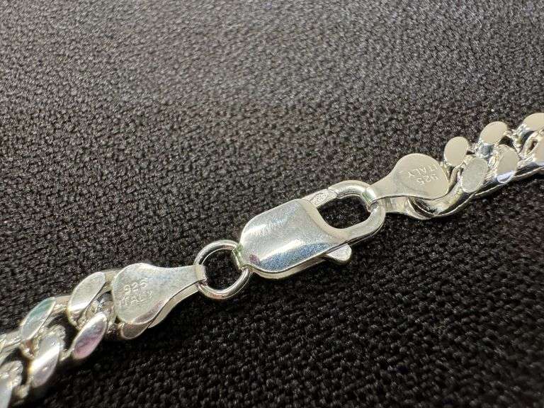 Sterling Silver Solid Miami Cuban Link Chain 6.8mm 925 Italy Heavy Curb Bracelet 7" Inch