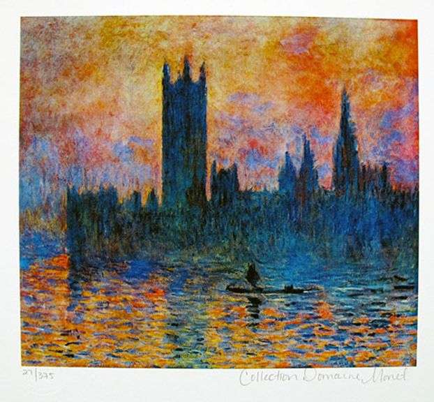 Collectible Limited Edition Claude Monet, Houses Of Parliament