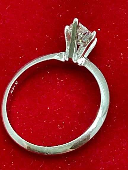 CERTIFIED BRAND NEW 14K WHITE GOLD DIAMOND SOLITAIRE ENGAGEMENT RING