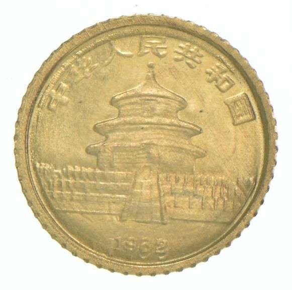 1982 China Panda .0010 8K Gold Marked Copy