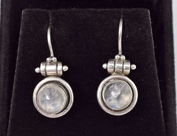Sterling Silver Moonstone Dangle Earrings