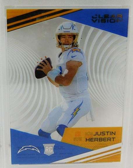 Justin Herbert 2020 Panini Rookie Football Card, Mint 9