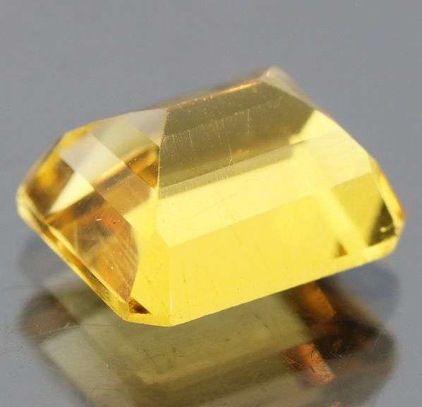 Vivid golden 4.52ct emerald cut Citrine