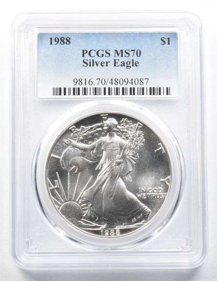 MS70 1988 American Silver Eagle PCGS
