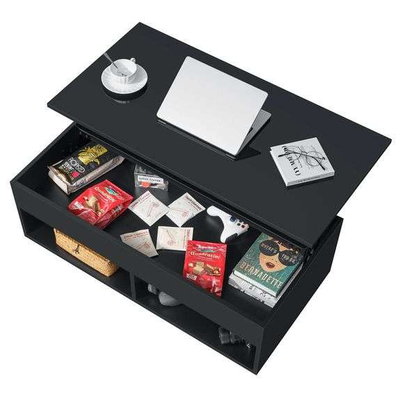 Lift-Top Coffee Table - Modern Elegance with Storage