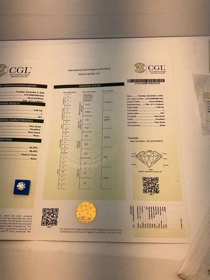 CERTIFIED LOOSE 2.86 CARAT DIAMOND