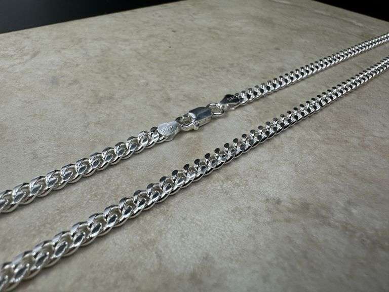 Sterling Silver Solid Miami Cuban Link Chain 4.2mm 925 Italy Heavy Curb Necklace 24" Inch