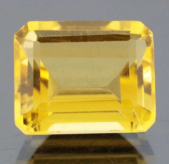 Vivid golden 4.52ct emerald cut Citrine