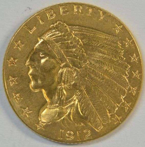 Better date Choice BU 1912 US $2.50 Indian Gold Piece