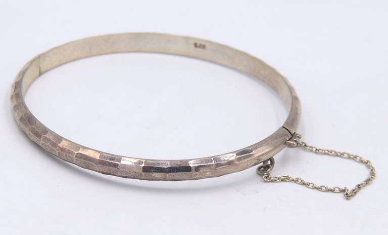 Group lot of vintage 925 sterling silver cuff bangles