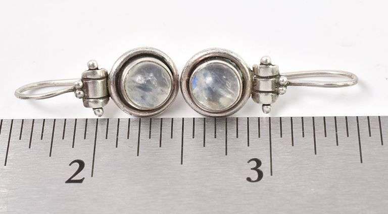 Sterling Silver Moonstone Dangle Earrings