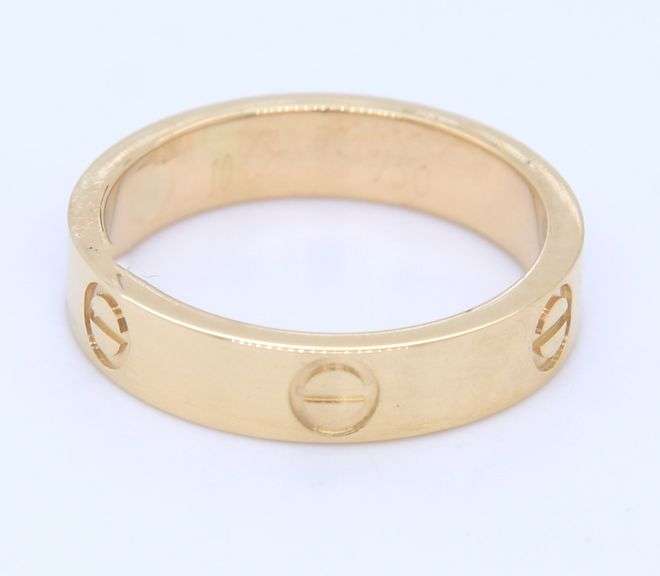 18kt Yellow gold Cartier love style band