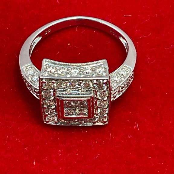 CERTIFIED NEW 14K WHITE GOLD AND DIAMOND RING