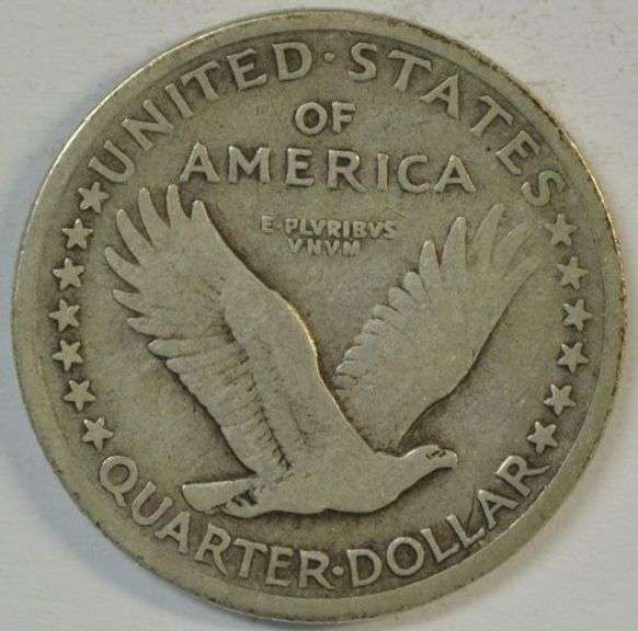 Scarcer 1917-D Type I Standing Liberty Quarter in F/VF