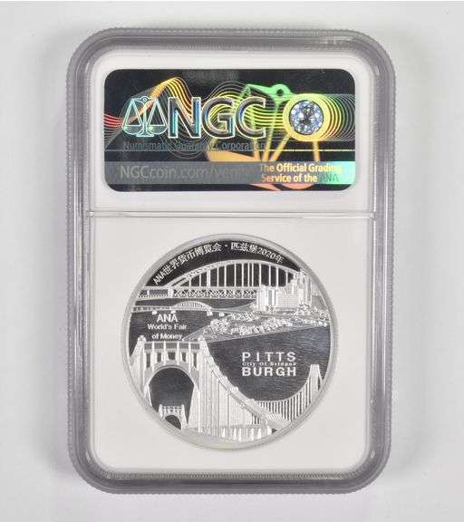 PF70 UCAM 2020 China 50 Grams .999 Fine Silver Mint Medal Covid-19 NGC