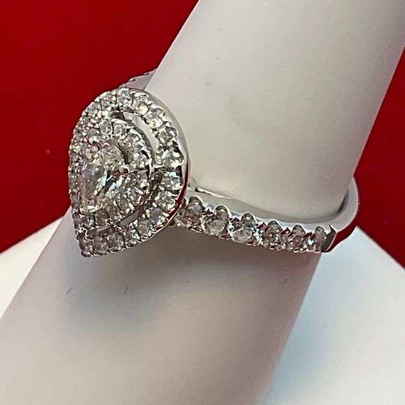 CERTIFIED NEW 14K WHITE GOLD DIAMOND RING