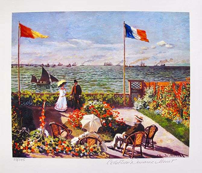 Collectible Limited Edition Claude Monet, Terrace By The Seaside
