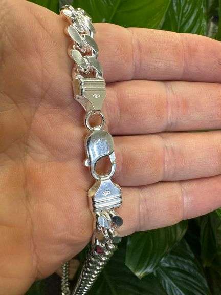 Sterling Silver Solid Miami Cuban Link Chain 10.3mm 925 Italy Heavy Curb Necklace 24" Inch