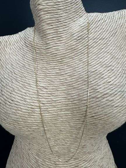 10k Yellow Gold Solid Box Link Chain 0.6mm Necklace 24"