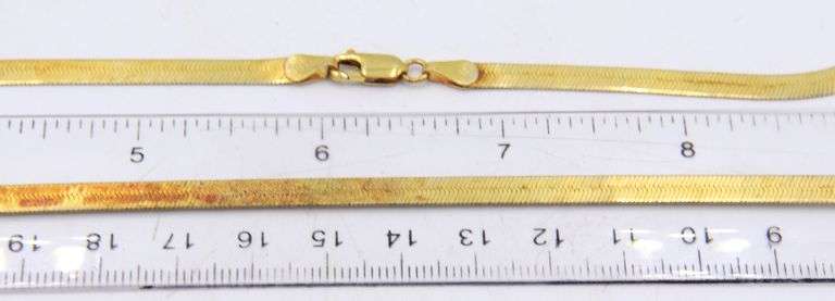 Italian 925 sterling silver herringbone chain necklace