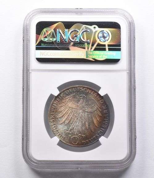 MS66 1972 G Germany 10 Marks Munich Olympics NGC Beautifully Toned