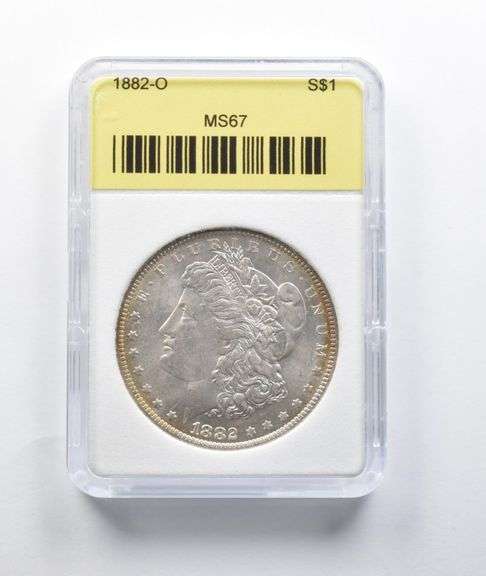 MS67 1882-O Morgan Silver Dollar AGS