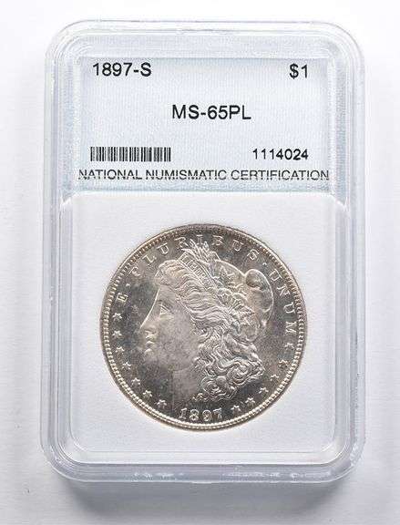 MS65 PL 1897-S Morgan Silver Dollar NNC