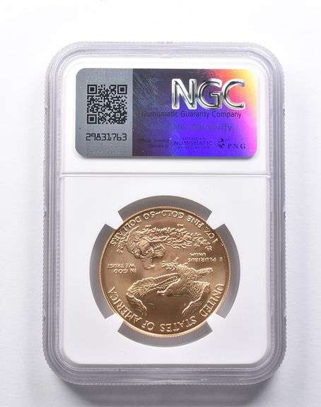 MS70 1992 $50 American Gold Eagle 1 Oz Gold NGC