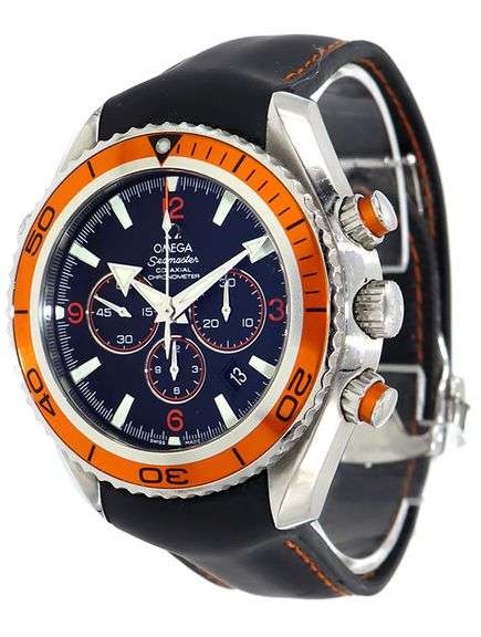 OMEGA Planet Ocean Seamaster Chronograph 2918582, 45.5mm, Black Dial, Steel W/ Box
