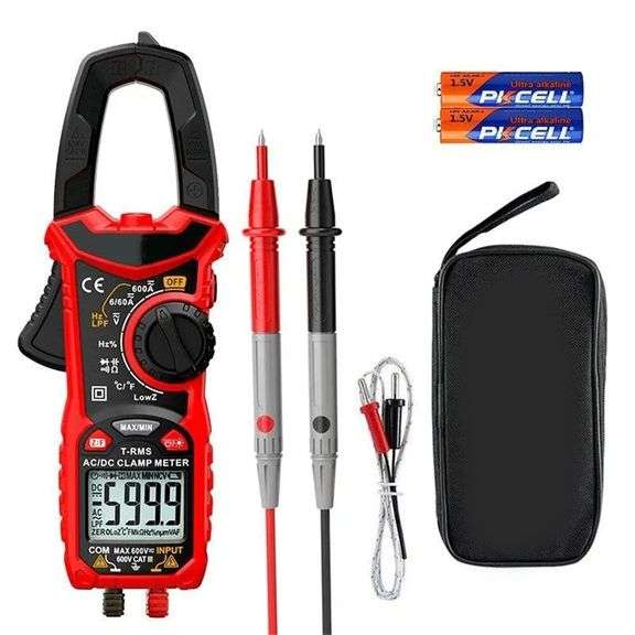 Digital Clamp Meter True RMS, 6000 Counts, AC/DC Voltage