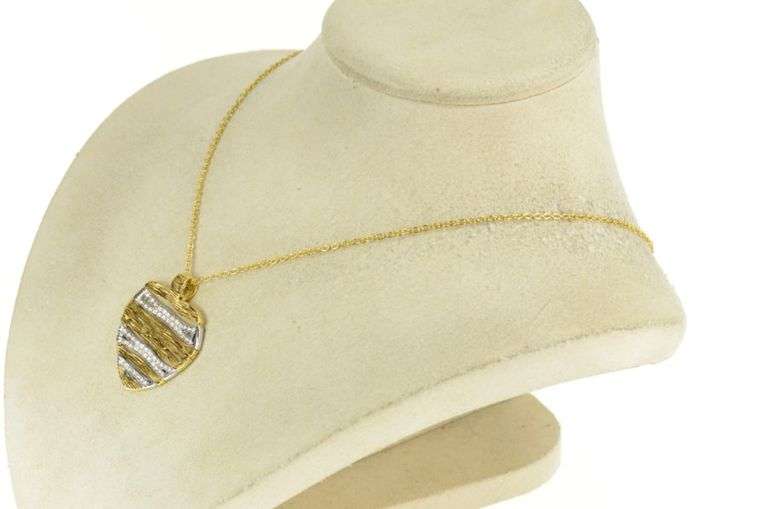 18K Yellow Gold 0.58 Ctw Roberto Coin Diamond Heart Love Pendant